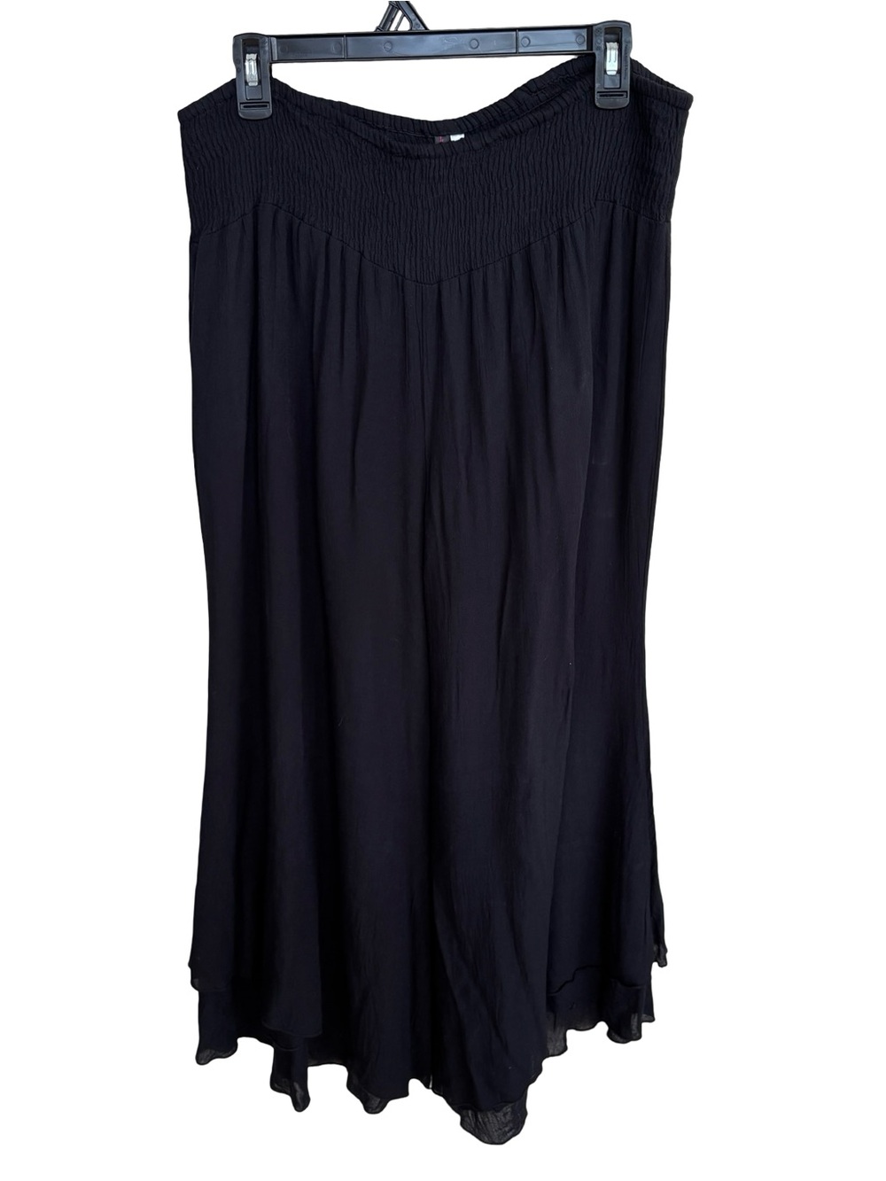 La Moda Hindu Black Flowy Pants L